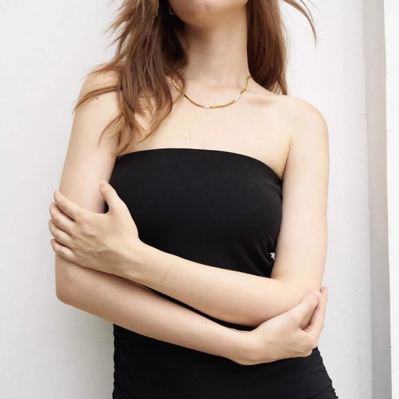 Drawstring Sides Maxi Dress Black - D0509 - Picture 3 of 4